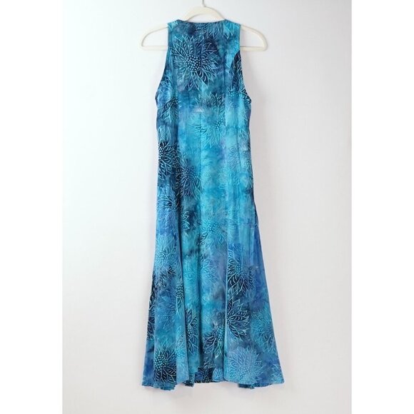 Mexicali Blues Button Front Midi Maxi Dress Sunflower Blue Tie Dye - Small - Picture 2 of 8